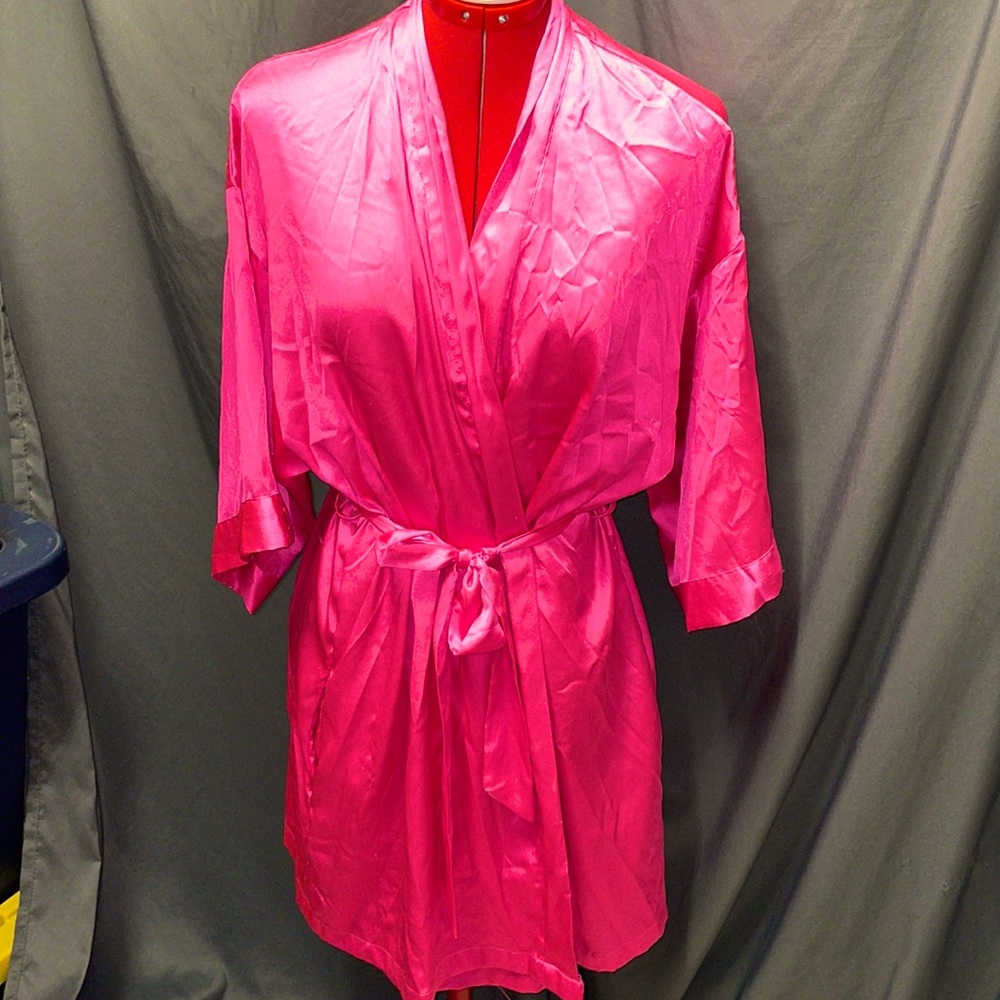 Victoria secret robe, satin, bright pink, Sz. M/L